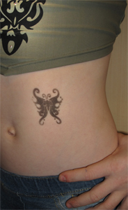 Airbrush-Tattoo-Schmetterling