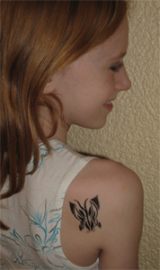 Airbrush-Tattoo-Schmetterlimge