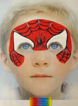 Schminkvorlagen-Kinderschminken-Beispielbild-Spiderman