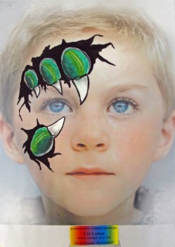 Schminkvorlagen-Kinderschminken-Beispielbild-Monsterklaue