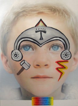 Schminkvorlagen-Kinderschminken-Beispielbild-Thor