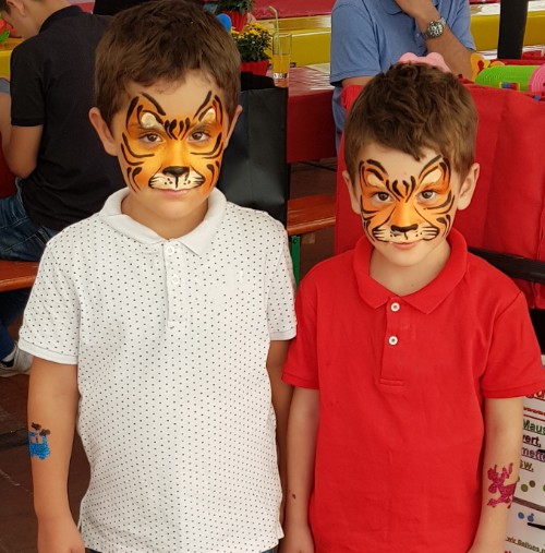 Kinderschminken-Mannheim-Tiger-Brüder Kinderschminken-Mannheim-Tiger-Brüder